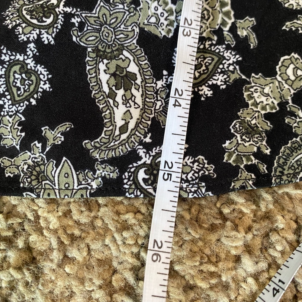 Michael Kors Womens Black Gray Paisley Tie Sleeve Lightweight Blouse Top Small - Picture 10 of 10
